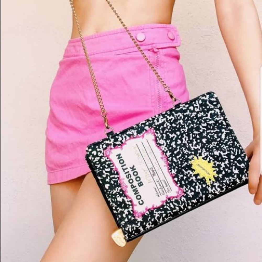 Betsey Johnson Composition Notebook Purse